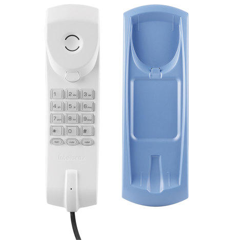 Telefone Gôndola Color Tc 20 Cinza Ártico/Azul - Funções Mudo, Flash e Rediscar - Teclado Iluminado