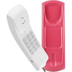 Telefone Gôndola Color Tc 20 Cinza Ártico/Rosa - Funções Mudo, Flash e Rediscar - Teclado Iluminado