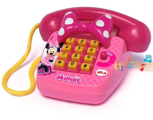 Telefone Infantil Foninho Sonoro Minnie Elka