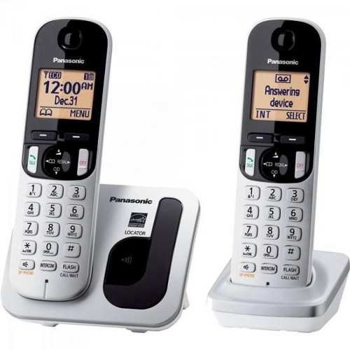 Telefone Sem Fio com ID Base + Ramal KX-TGC212LB1 Cinza Pana - Panasonic