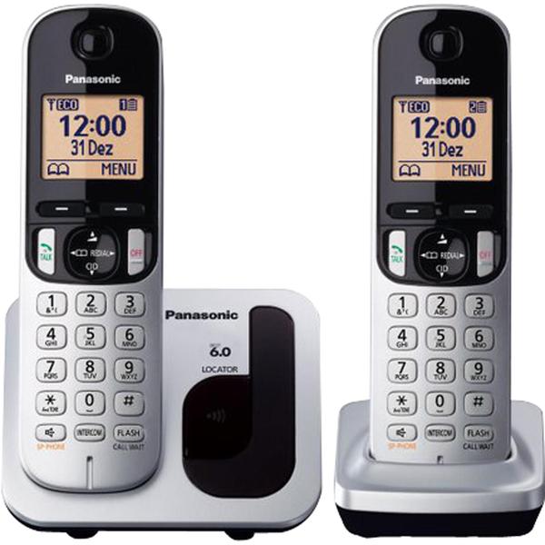Telefone Sem Fio com ID Base + Ramal KX-TGC212LB1 Cinza PANA - Panasonic