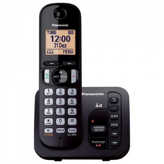 Telefone Sem Fio com ID/Secretária/Viva Voz KX-TGC220LBB Pre - Panasonic