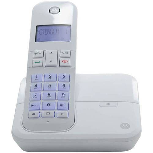 Telefone Sem Fio Digital Motorola Moto 4000W DECT com Identificador de Chamadas Viva-Voz