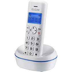 Tamanhos, Medidas e Dimensões do produto Telefone Sem Fio Elgin Branco e Azul TSF-5001 com Indentificador de Chamadas