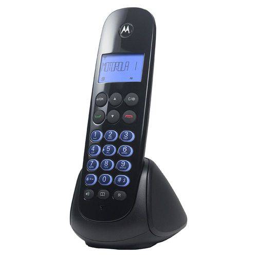 Telefone Sem Fio Motorola Moto750 com Identificador de Chamadas Digital Viva Voz Preto
