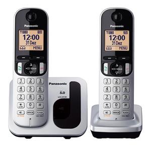Telefone Sem Fio Panasonic KX-TGC212LB1, 2 Ramais, Viva-Voz, Branco - Bivolt