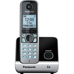 Tamanhos, Medidas e Dimensões do produto Telefone Sem Fio Panasonic Silver com Black Piano Kx-Tg6711Lbb com Backup de Energia
