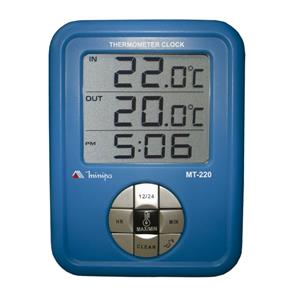 Termômetro Digital com Relógio Interno/Externo MT-220 Minipa
