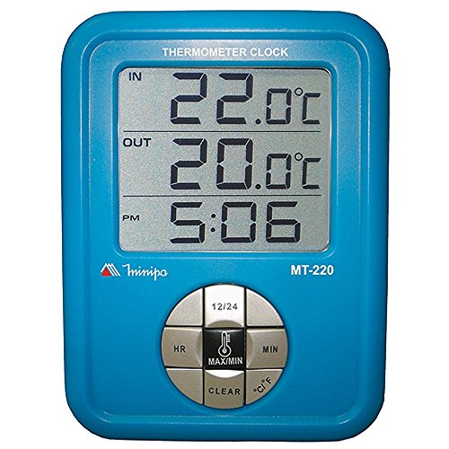 Termômetro Digital com Relógio Interno/Externo MT-220 Minipa