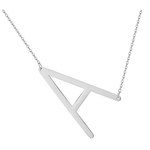 Titanium Steel Peach Heart Letter Necklace 26 Letters Love Clavicle Neck Chain