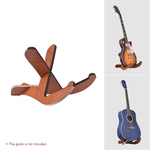 To Plate Guitarra Madeira Stand, Instrumento De Apoio, Armação Móvel, Usado Para A Guitarra Baixo Elétrico Loja De Exibição