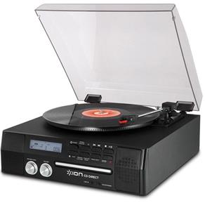 Toca Discos de Vinil com Gravador de CD e Conversor para MP3 CD_Direct 110V Ion