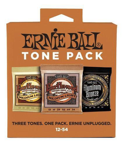 Tone Pack Acoustic Ernie Ball Violao Aço 012 3313 Kit Com 3