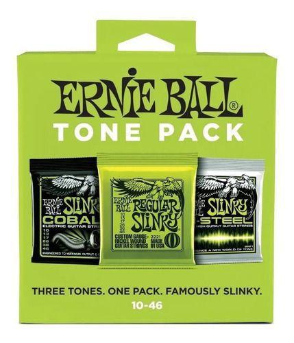 Tone Pack Ernie Ball Guitarra .10 Kit Com 3 Cordas