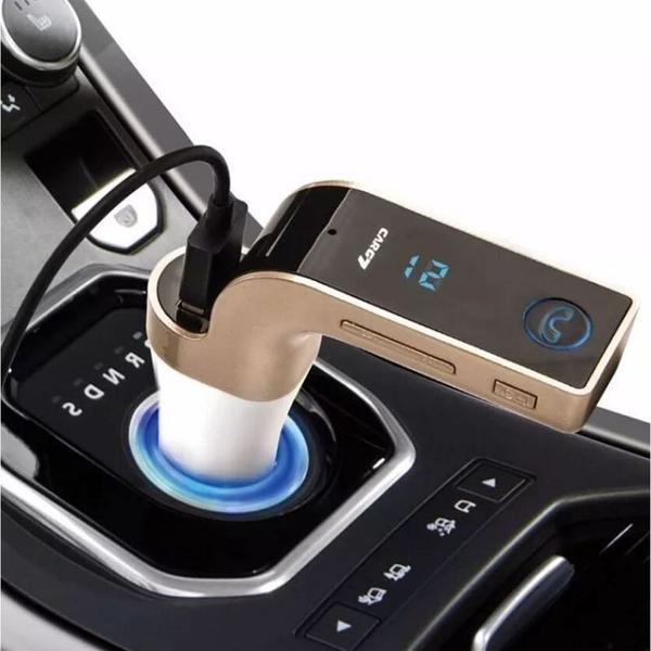 Transmissor Digital FM CarG7 Veicular Sem Fio com Bluetooth USB