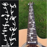 Tree Of Life Guitarra E Baixo Fretboard Inlay Silver Sticker Ultra Thin