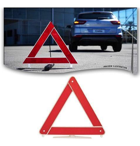 Triângulo de Carros Segurança Universal Sinalização - Branco - Vhip
