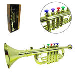 Trompete Infantil Jazz Music 37cm Na Caixa