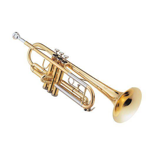 Trompete Jupiter Jtr 408l - Afinação em Bb, Acabamento Laqueado Dourado, Tubo de Embocadura e Pompa