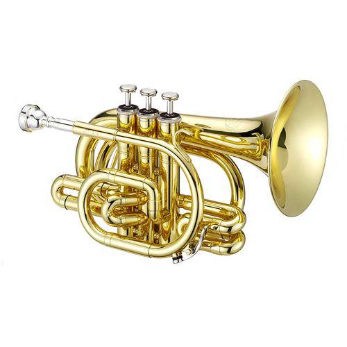 Trompete Jupiter Pocket Jpt 516l - Afinação Bb (Si Bemol), Acompanha Bocal e Case