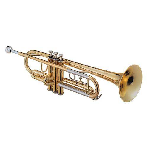 Trompete Sib Bb Rose Brass Laqueado Dourado Harlem