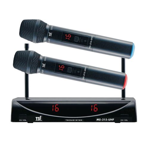 Tsi - Sistema de Microfone Sem Fio Duplo Uhf Ms315 Uhf