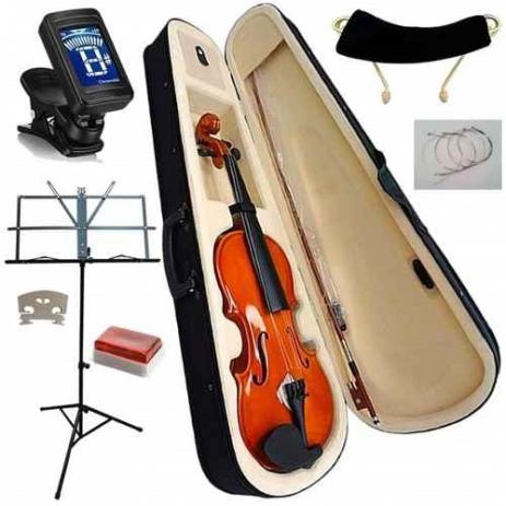 Turbo Violin SET-2 Kit de Violino 1/2+estante,afinador,espal