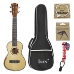 UK2385 23inch Concert Ukulele Spruce Acacia Panel Classical Ukelele Guitar with Bag String Capo Strap