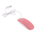 Ultra Fino Magro Usb óptico Com Fio Mouse Para Computador Portátil Windows Macbook-rosa