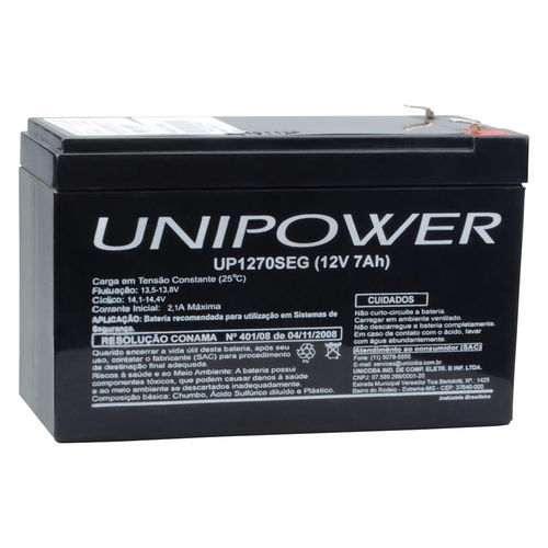 Unipower Bateria 12v 7ah P/ Segurança Up1270seg