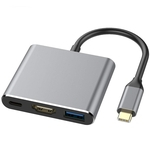 USB-C ao adaptador HDMI USB 3.1 Tipo C para HDMI 4K Multiport AV Converter com USB 3.0 Porto e USB C Porta de Carregamento para MacBook / Chromebook Pixel / Dell XPS13 Electronic
