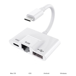 USB-C Hub HDMI adaptador de porta Ethernet Porta de Carregamento Adapter para MacBook Pro Chromebook Pixel Samsung Galaxy S8 / S9 Além disso