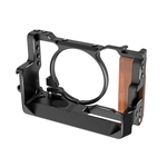 UURig C-RX100 VII Vlog gaiola armação protetora caso estabilizador Rig com punho de madeira para Sony RX100 VI / VII M6 / M7 câmera gaiola