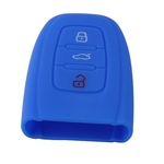Vender caso Silicone Cover Car Key para AUDI A6LA5 A7 A4L Q5 A8L A3 3 Bot?es tecla Smart Car GOTA DE ENVIO # azuis