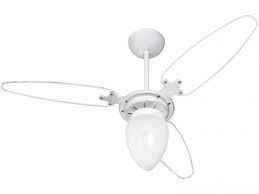 Ventilador Ventisol Teto Wind Branco (3 Pas Transparentes) 130w 127v Premium