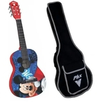 Violão Infantil Disney Mickey Rocks Vid- Mr1 Com Capa De Nylon