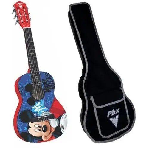 Violão Infantil Linha Disney Mickey Mouse VID-MR1 com Capa PHX