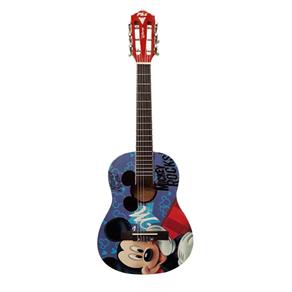 Violão PHX Infantil Disney Mickey Rocks Azul P/ Criança+Capa