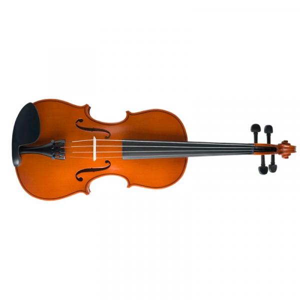 Violino 3/4 Vogga VON134 em Verniz Translúcido Avermelhado com Estojo e Arco de Crina Animal