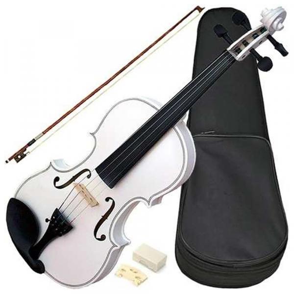 Violino Acústico 4/4 Branco Vdm44 com Arco Breu Estojo - Acoustic