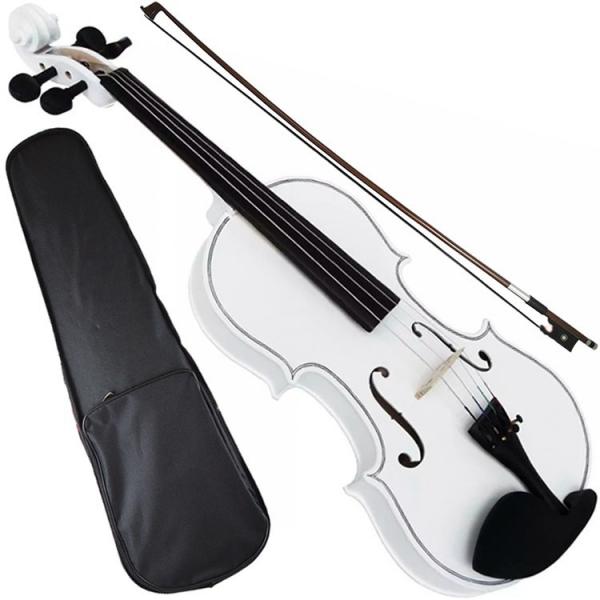 Violino Barato 4/4 Branco Arco Breu + Case Completo - Constelação1