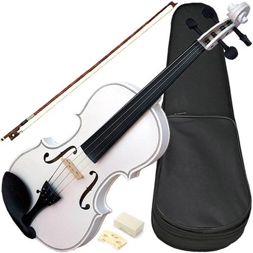 Violino Branco Estojo Arco Breu 4/4 Barato - Ronsani