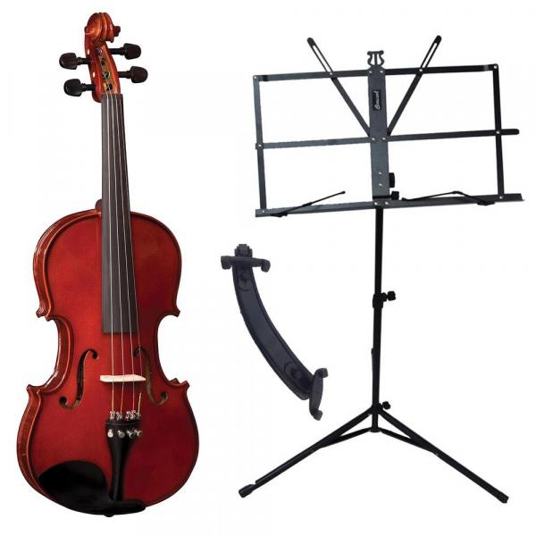 Violino Eagle Ve144 4/4 Completo Case Breu Arco Espaleira Estante