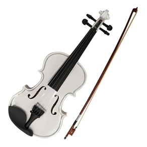 Violino Iniciante 1/4 Acoustic WHITE + Arco e Case Violino VDM14 Branco