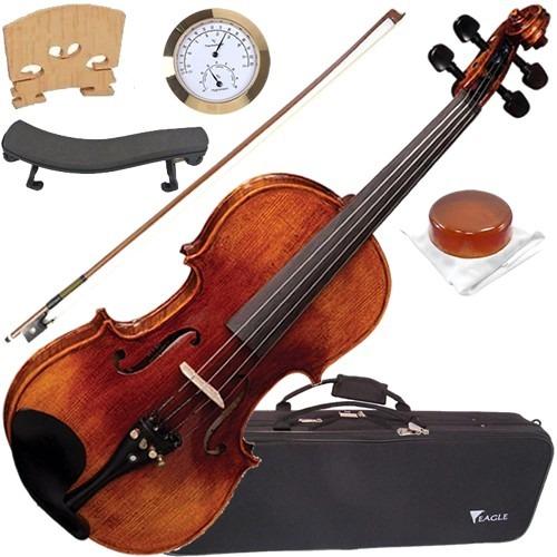 Violino Profissional 4/4 Maciço C/ Case Luxo Vk654 Eagle