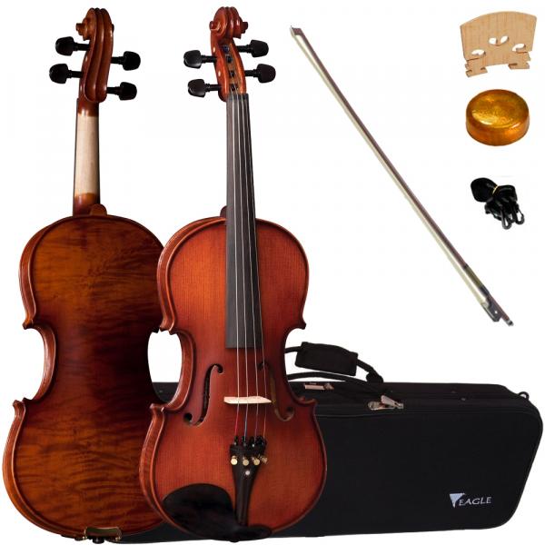 Violino Tradicional Ve244 4/4 Envelhecido Acetinado Eagle com Estojo