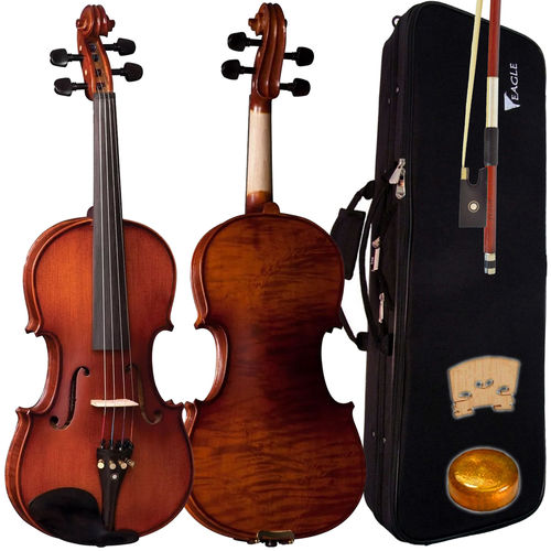 Violino Tradicional Ve244 4/4 Envelhecido Acetinado Eagle com Estojo