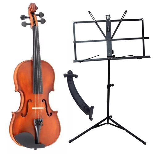 Violino Vivace Mo44 4/4 Completo Case Breu Arco Espaleira Estante