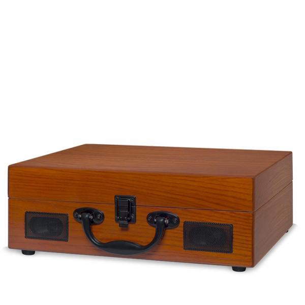 Vitrola Raveo Sonetto - Toca-Discos, Bluetooth, USB que Reproduz e Grava Wood