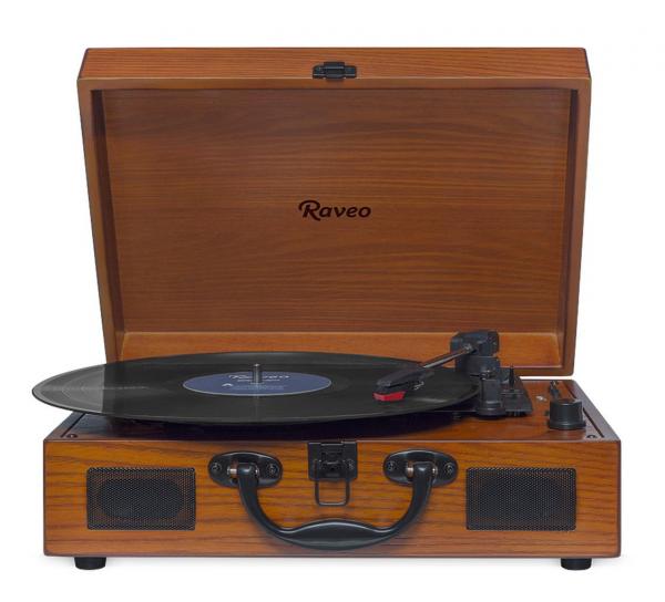 Vitrola Raveo Sonetto Wood com Toca-discos, Bluetooth e Usb Reproduz e Grava MP3